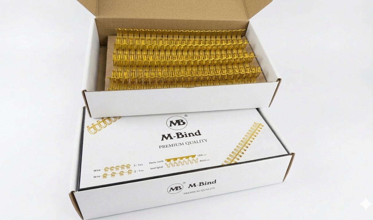 [Pitch 2:1] Double Ring Wire O (A4) – 7/8″ (22mm) – Gold