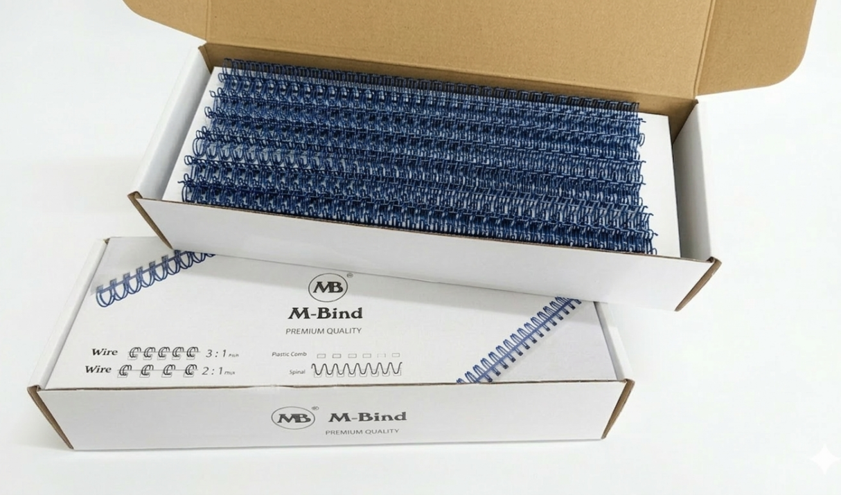 [Pitch 3:1] Double Ring Wire O (A4) – 5/8″ (16mm) – Blue