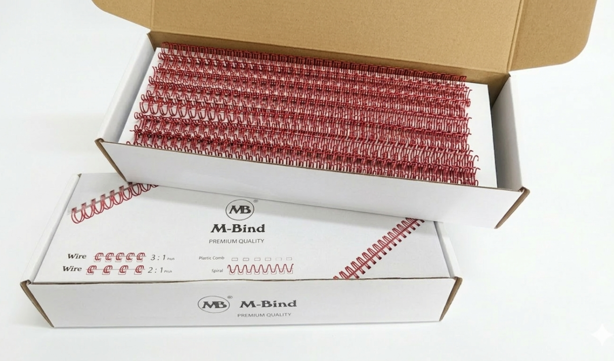 [Pitch 3:1] Double Ring Wire O (A4) – 5/16″ (8mm) – Red