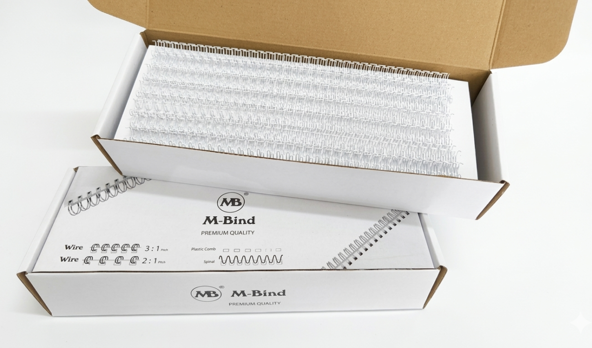 [Pitch 2:1] Double Ring Wire O (A4) – 5/16″ (8mm) – White