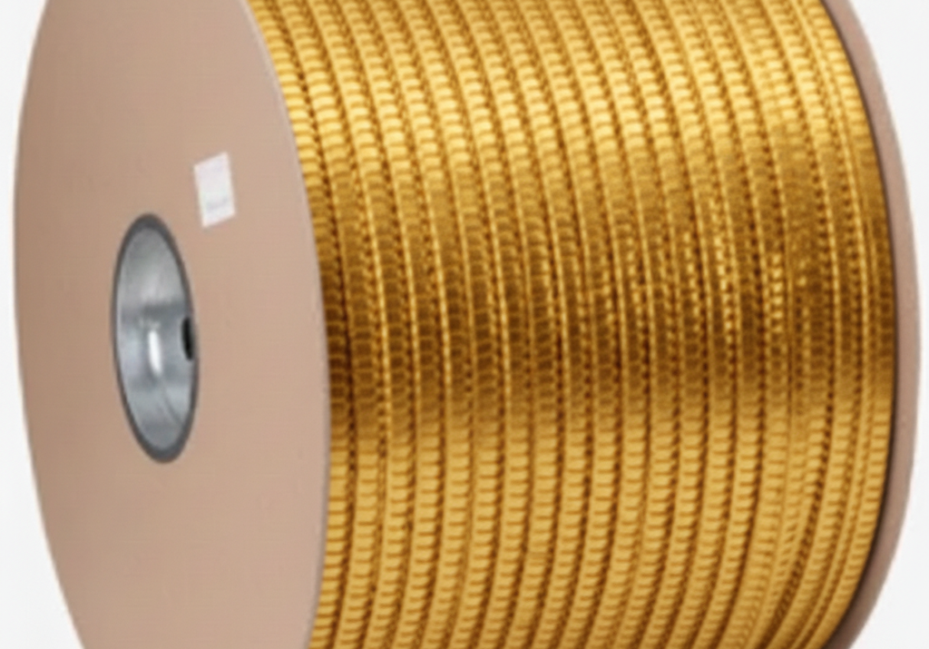 [Pitch 3:1] Double Ring Wire O (Spool) – 1/4″ (6.9mm) – Gold