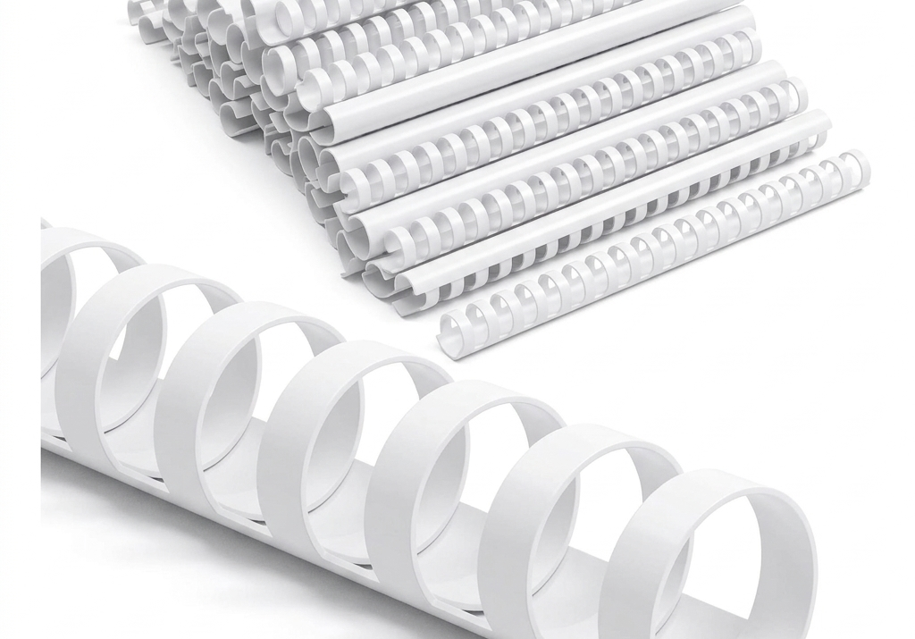 Plastic Comb Binding Rings (A4) – 10mm – White