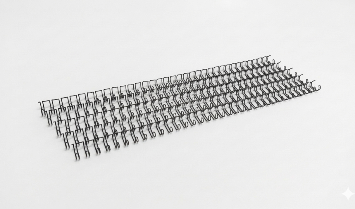 [Pitch 3:1] Double Ring Wire O (Pre-Cut) – 7/16″ (11mm) – Black