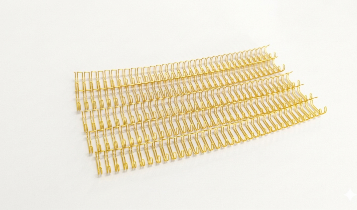 [Pitch 3:1] Double Ring Wire O (Pre-Cut) – 5/8″ (16mm) – Gold
