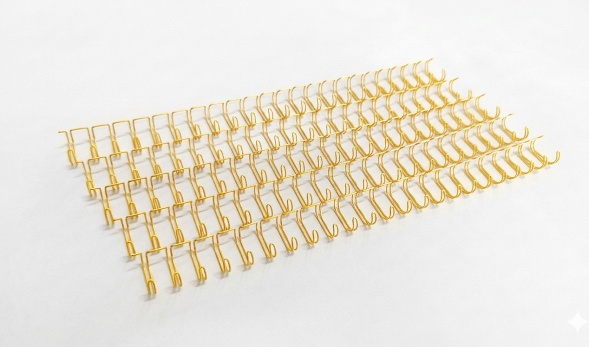 [Pitch 2:1] Double Ring Wire O (Pre-Cut) – 5/8″ (16mm) – Gold