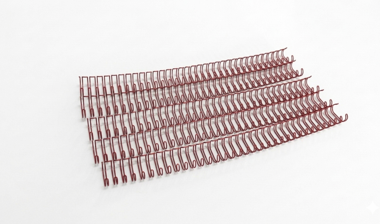 [Pitch 3:1] Double Ring Wire O (Pre-Cut) – 5/8″ (16mm) – Red