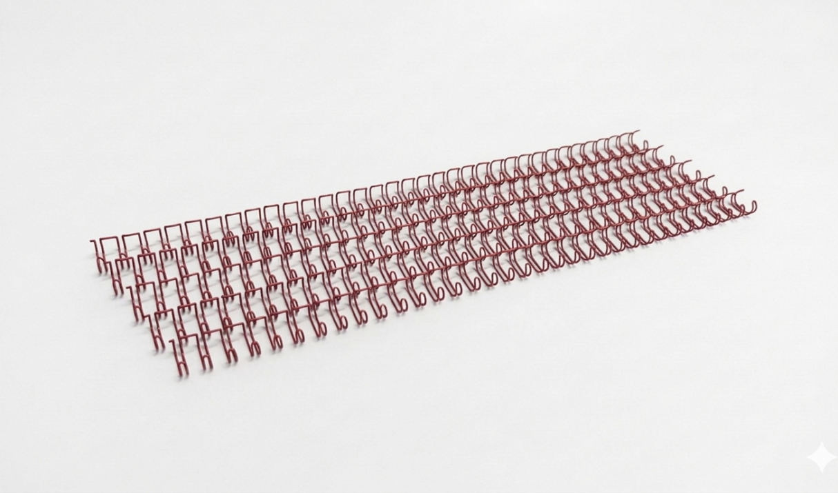 [Pitch 3:1] Double Ring Wire O (Pre-Cut) – 5/16″ (8mm) – Red