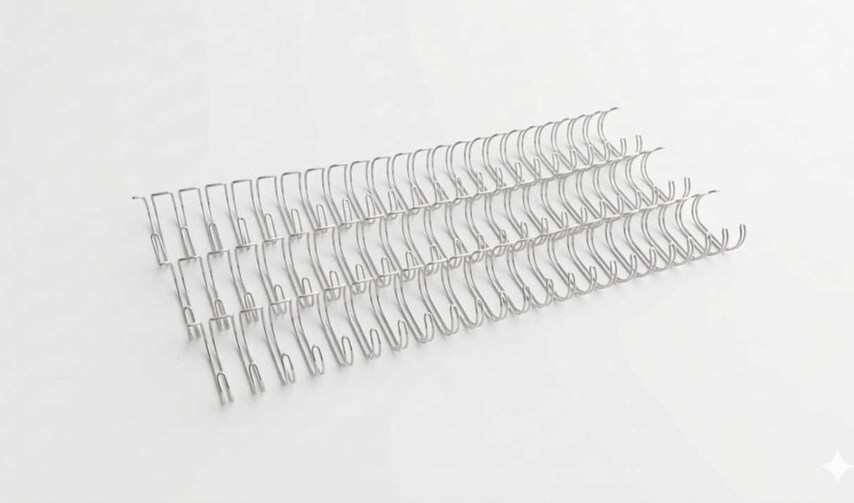 [Pitch 2:1] Double Ring Wire O (Pre-Cut) – 7/8″ (22mm) – Silver