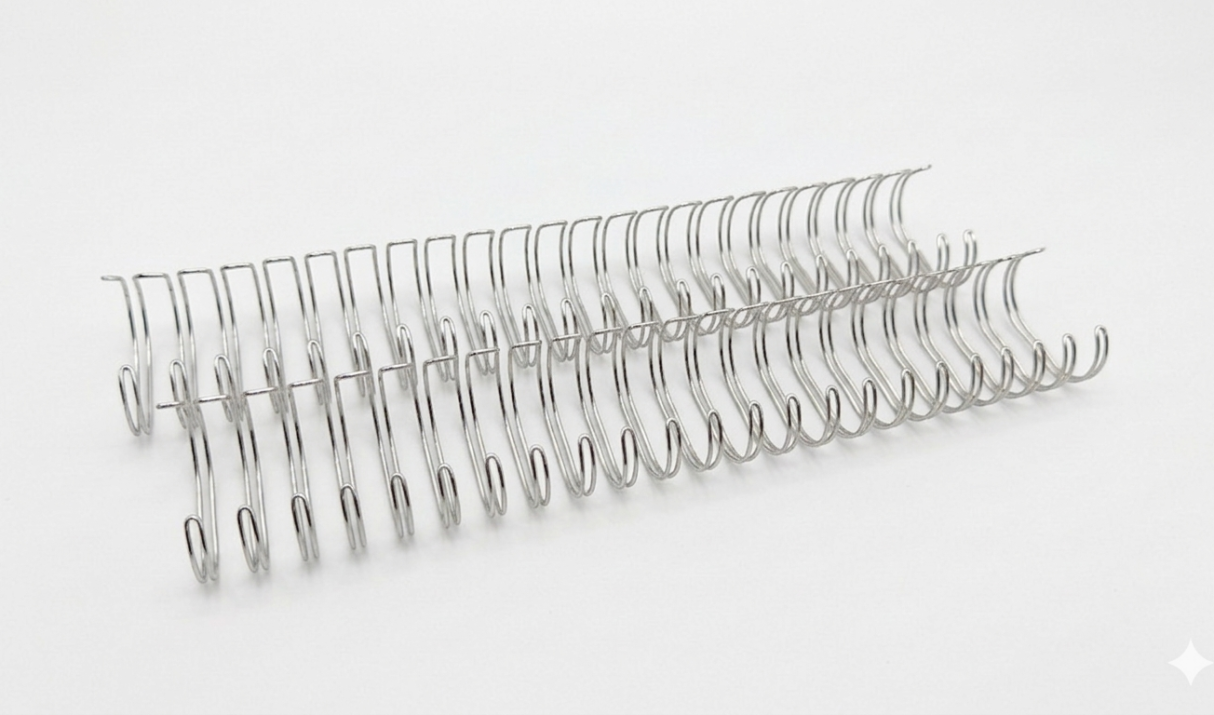 [Pitch 2:1] Double Ring Wire O (Pre-Cut) – 1-1/4″ (32mm) – Silver