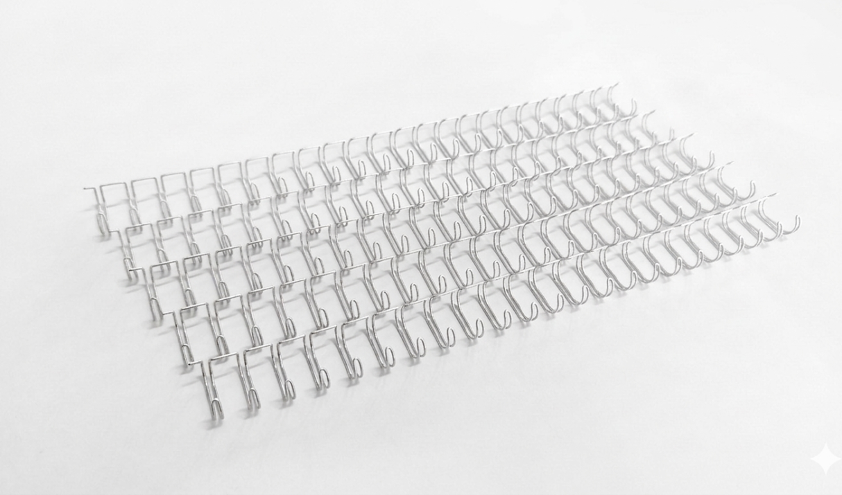 [Pitch 2:1] Double Ring Wire O (Pre-Cut) – 1/2″ (12.7mm) – Silver