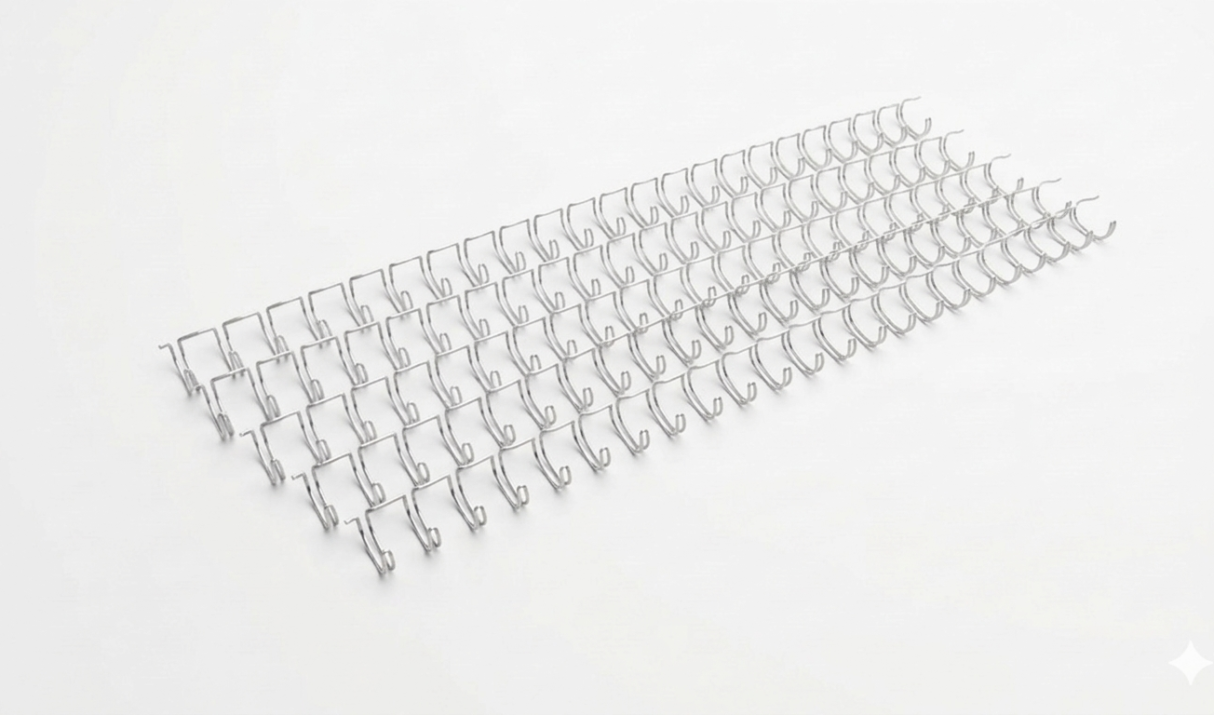[Pitch 2:1] Double Ring Wire O (Pre-Cut) – 5/16″ (8mm) – Silver