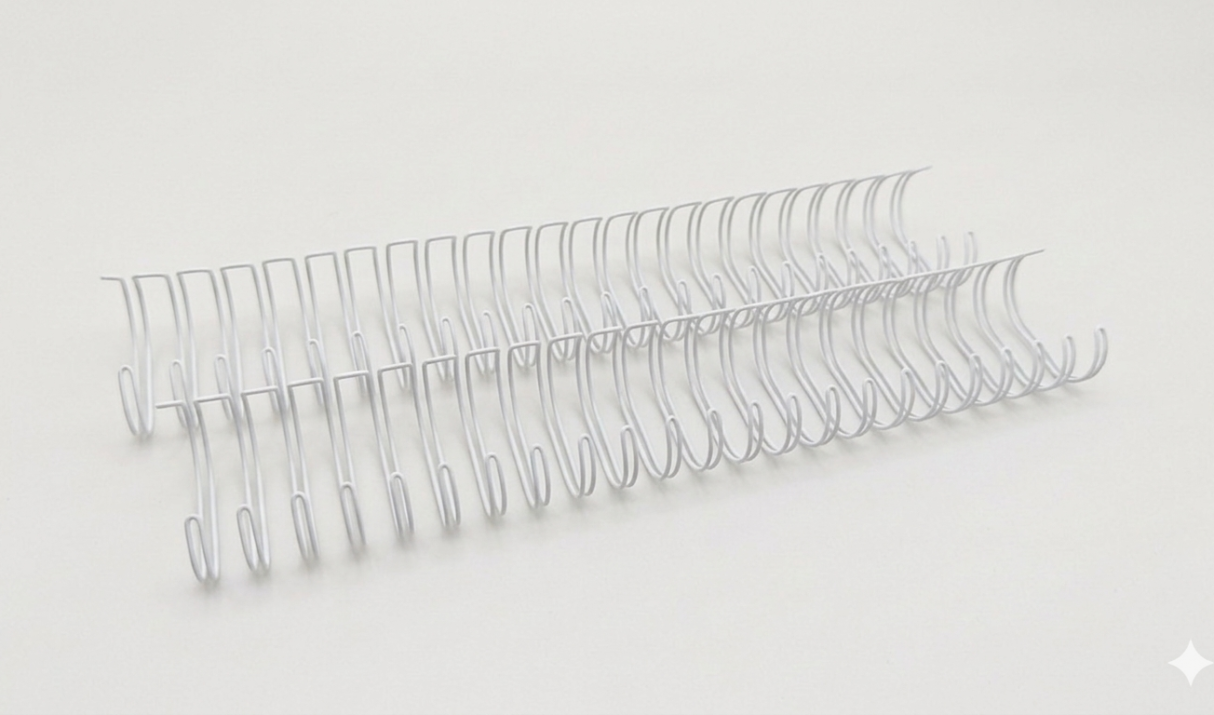 [Pitch 2:1] Double Ring Wire O (Pre-Cut) – 1-1/4″ (32mm) – White