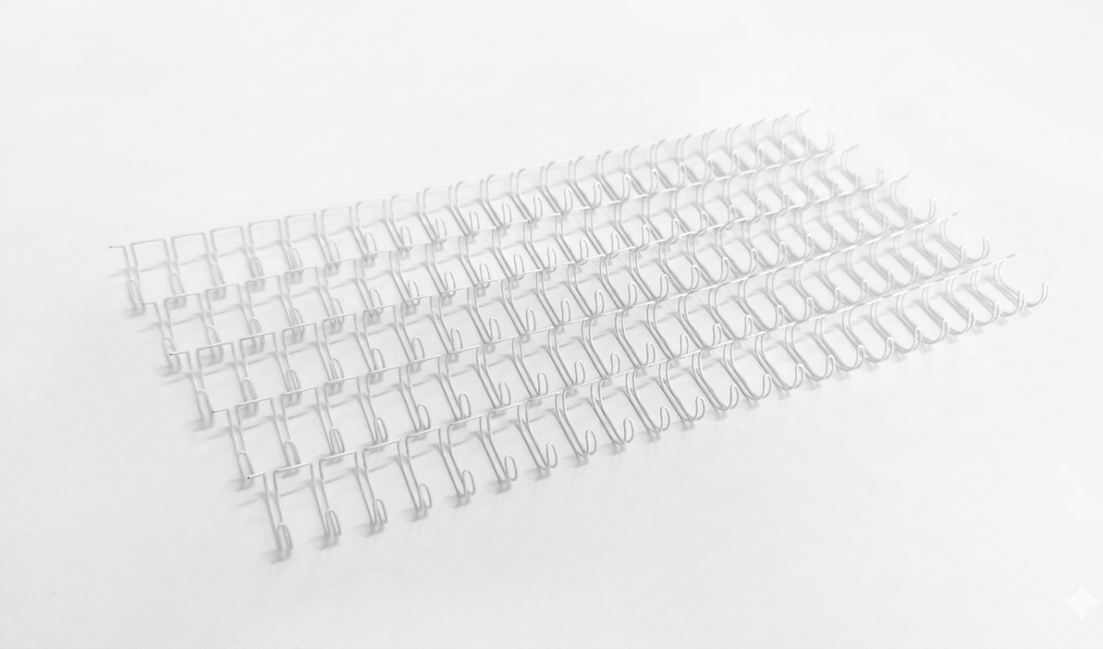[Pitch 2:1] Double Ring Wire O (Pre-Cut) – 1/2″ (12.7mm) – White